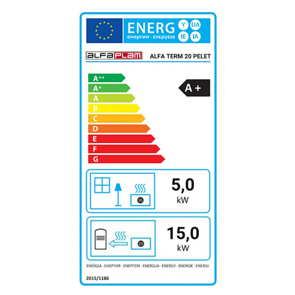 Vízteres pellet tűzhely Alfa Plam Alfa Term 20 Pellet Fehér, 20kW | Pellet tűzhelyek | Pellet |