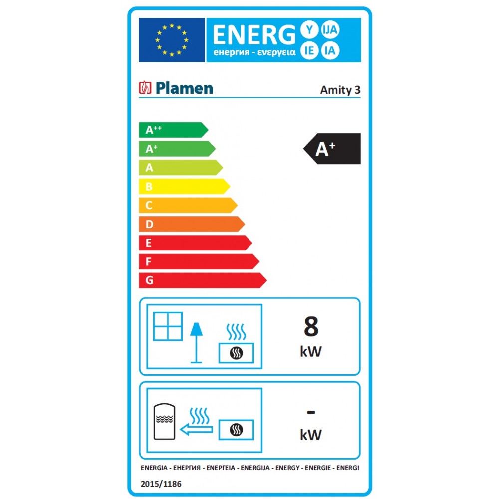 Kályha Plamen Amity 3, 8kW, Log | Fatüzelésű kályha | Kályha |