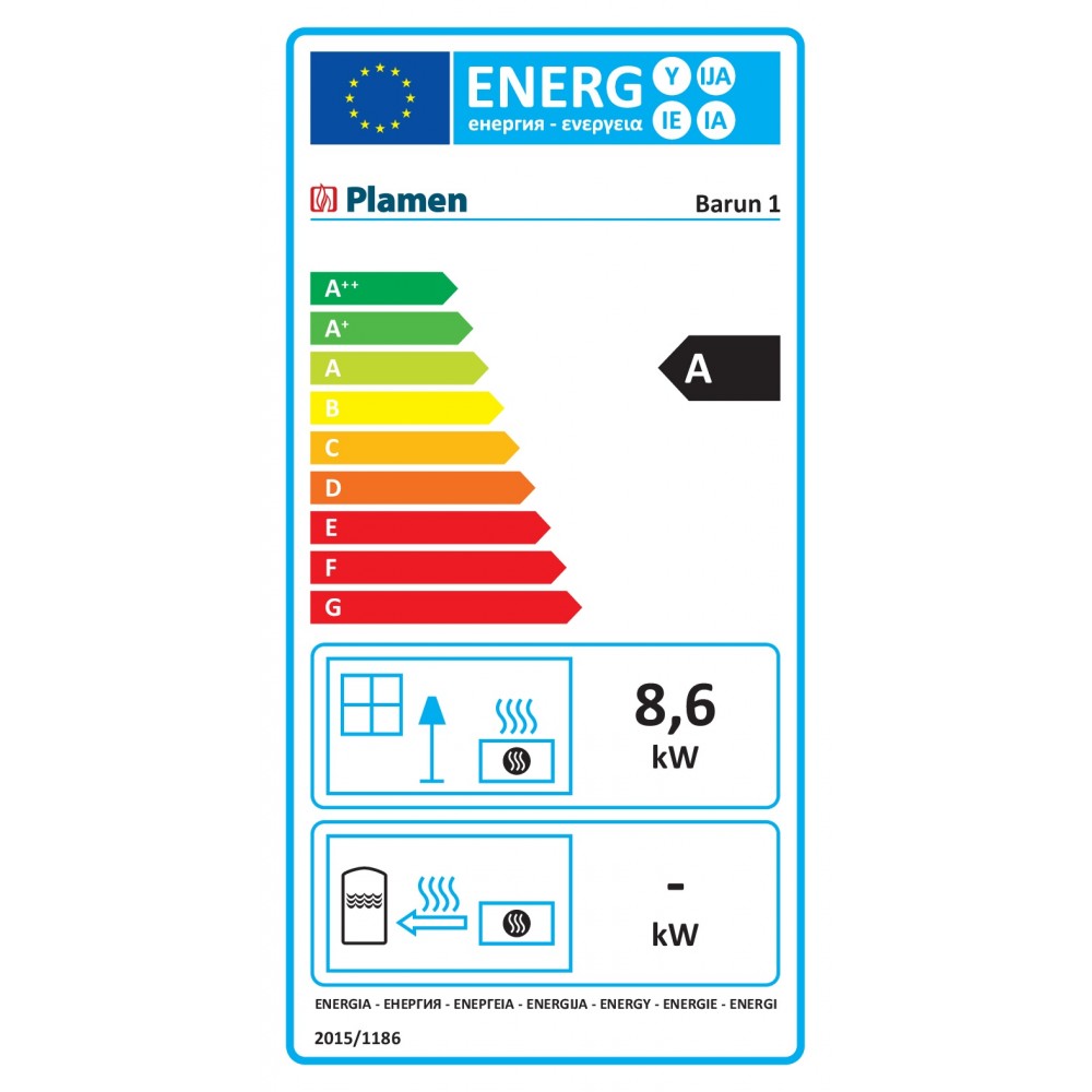 Kandalló  Plamen Barun, Hőteljesítmény 8.6kw | Modern kandalló | Kandalló |