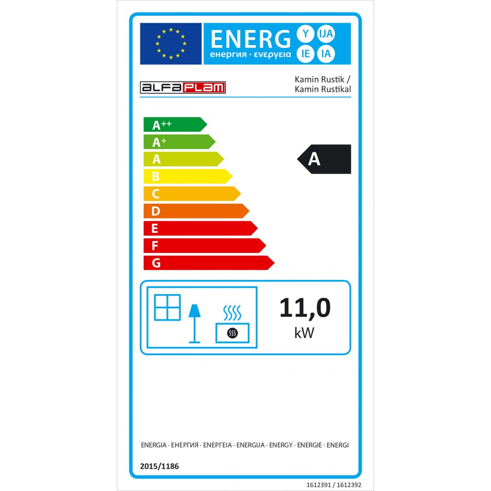 Kályha Alfa Plam Rustikal 11kW | Levegős kályhák | Kályhák |