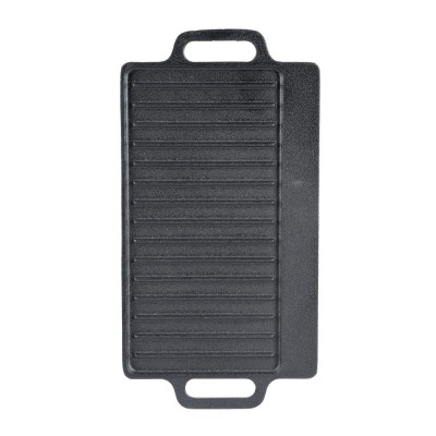 Kétoldalas öntöttvas grill lemez, 43x23 cm - Öntöttvas lemez