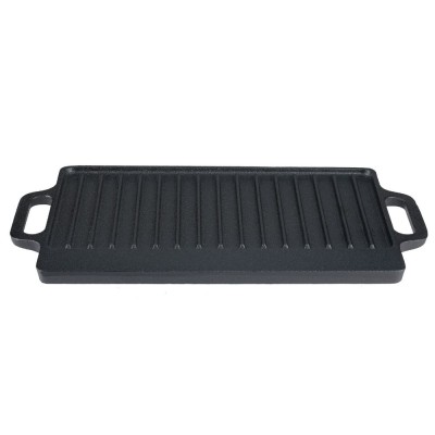 Kétoldalas öntöttvas grill lemez, 33x20 cm - Öntöttvas lemez