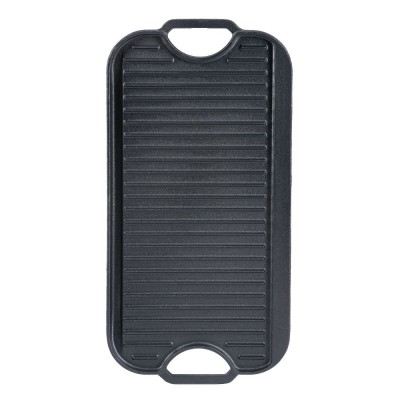 Kétoldalas öntöttvas grill lemez, 51x26 cm - Öntöttvas lemez