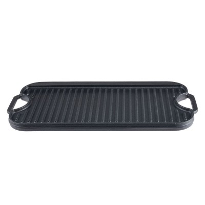 Kétoldalas öntöttvas grill lemez, 51x26 cm - Öntöttvas lemez