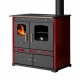 Fatüzelésű tűzhely Prometey Perfect Eco Lux jobb égéstermékkel, bordó, 7.5kW |  |  |