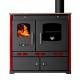 Fatüzelésű tűzhely Prometey Perfect Eco Lux jobb égéstermékkel, bordó, 7.5kW |  |  |