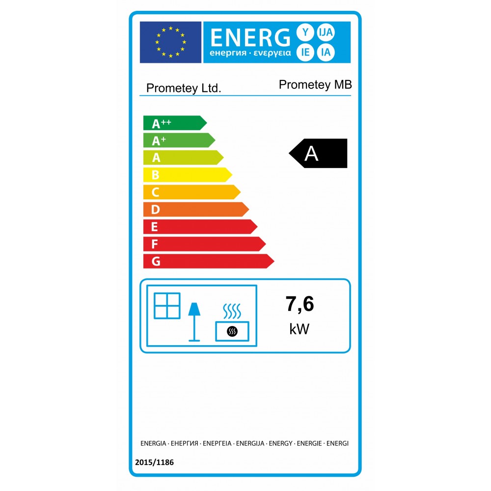 Kályha Prometey “Metal top”, 7.6kW | Fatüzelésű kályha | Kályha |