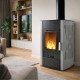 Vízteres kandallókályha Velmora Fire ATS HYDRO szürke, 25kW | Fatüzelésű kályha | Kályha |