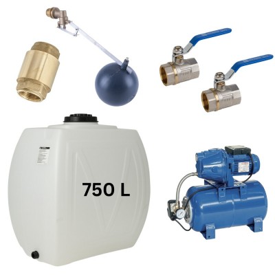 Kit „Ivóvíz 750L“ víztartállyal Narrow Mavil (fehér) és hidrofor szivattyúval Speroni - Termék összehasonlítása