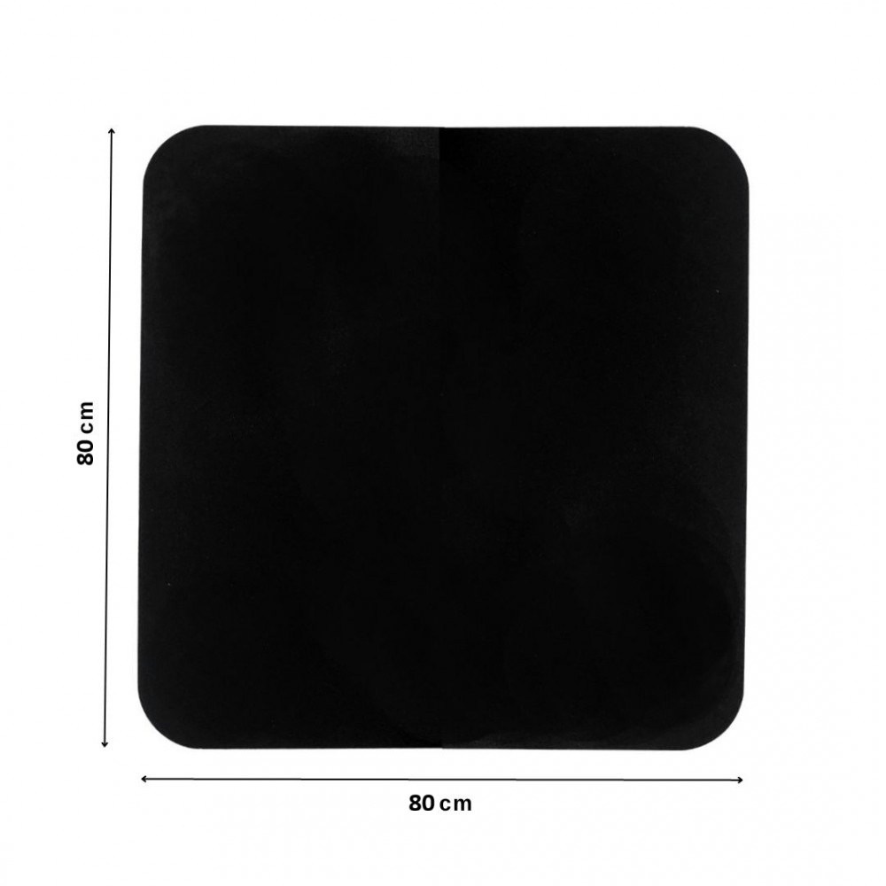 Padlóvédő fatüzelésű kályhákhoz, Fekete acél 2mm, Mérete 80x80cm | Kiegészítők |  |