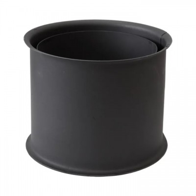 Dupla füstcső rozetta PARKANEX, Acél, Fekete, 115mm, Ø130, Vastagság 2mm - Kémények