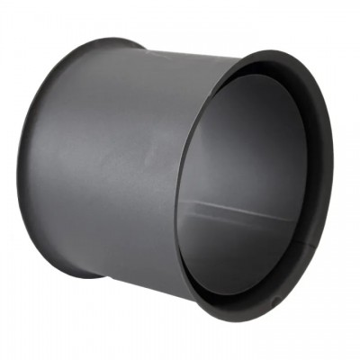 Dupla füstcső rozetta PARKANEX, Acél, Fekete, 115mm, Ø150, Vastagság 2mm - Kémények
