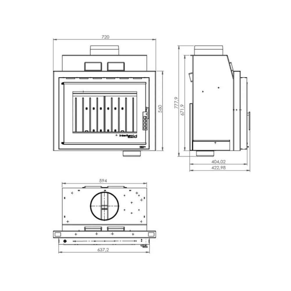 Kandalló UNIFLAM 600 DURO S levegőellátással, 10 kW | Modern kandalló | Kandalló |