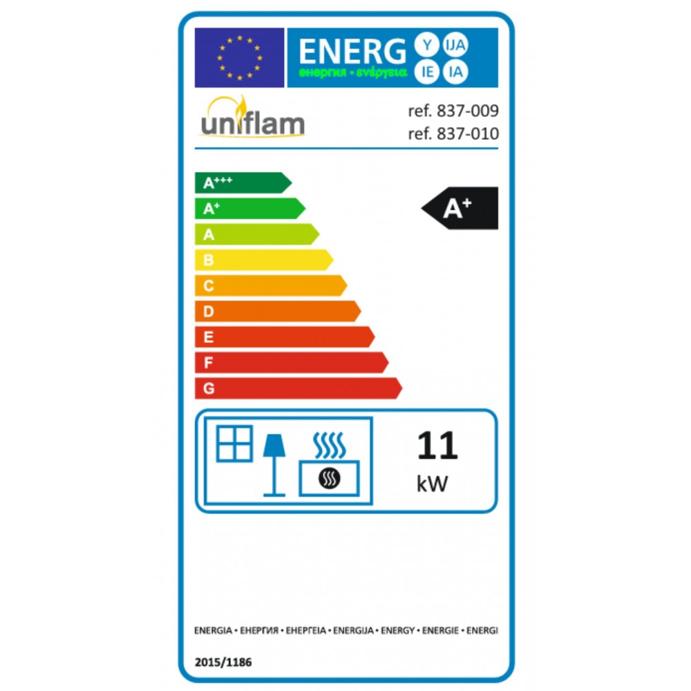 Kandalló UNIFLAM 760 DURO légcsatornákkal és levegőellátással, 11 kW | Modern kandalló | Kandalló |