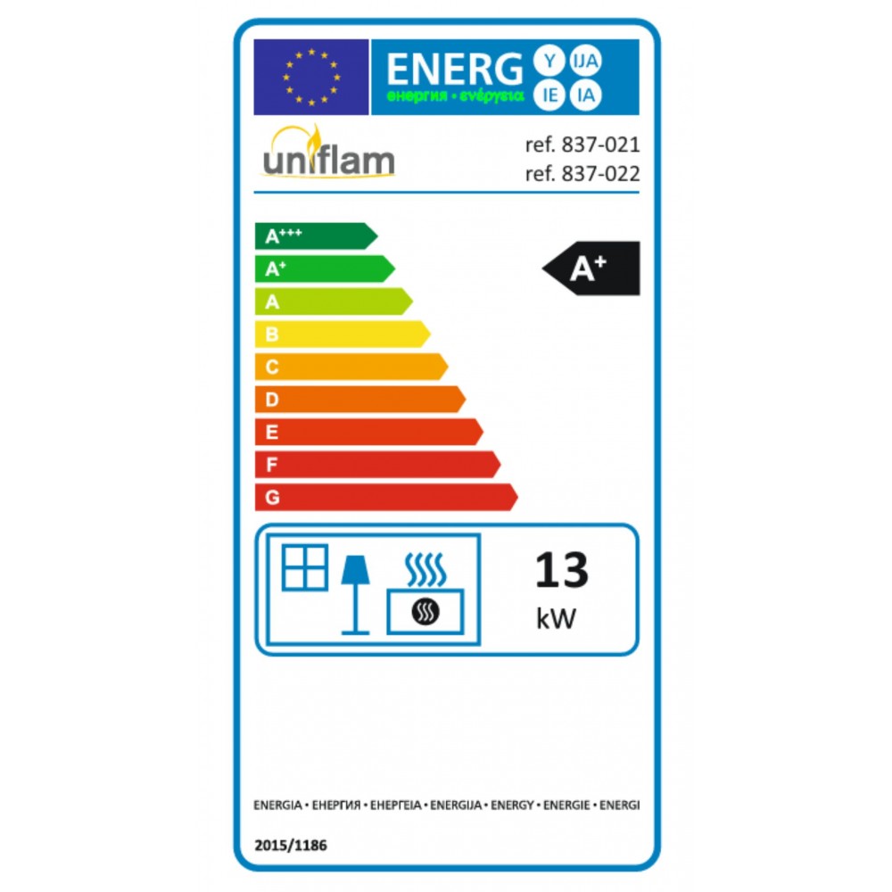 Kandalló UNIFLAM 860 DURO légcsatornákkal és levegőellátással, 13 kW | Modern kandalló | Kandalló |