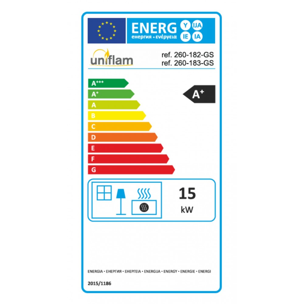 Kandalló UNIFLAM 860 EVO PBS légcsatornákkal és levegőellátással, ívelt üveg, bal oldali, 15 kW | Modern kandalló | Kandalló |