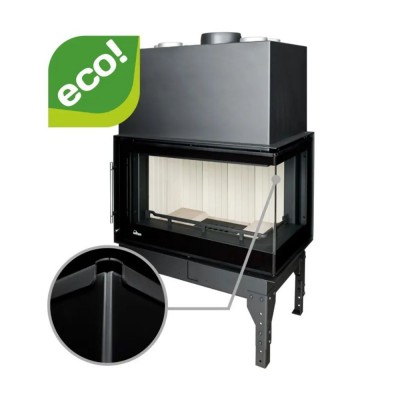 Kandalló UNIFLAM 860 EVO PBS légcsatornákkal és levegőellátással, jobb oldali, 15 kW - Kandalló
