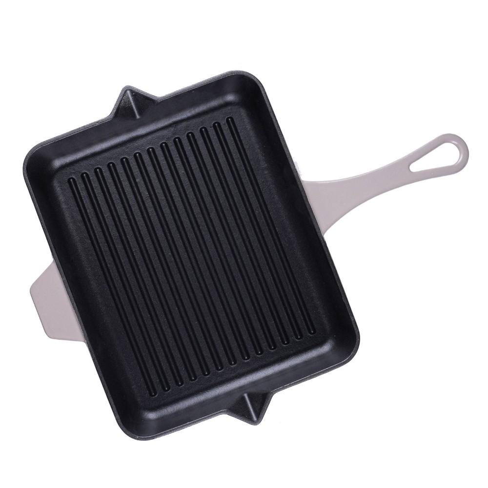 Zománcozott öntöttvas grill serpenyő Hosse, Ivory, 26x32cm | Öntöttvas grill serpenyő | Öntöttvas serpenyő |