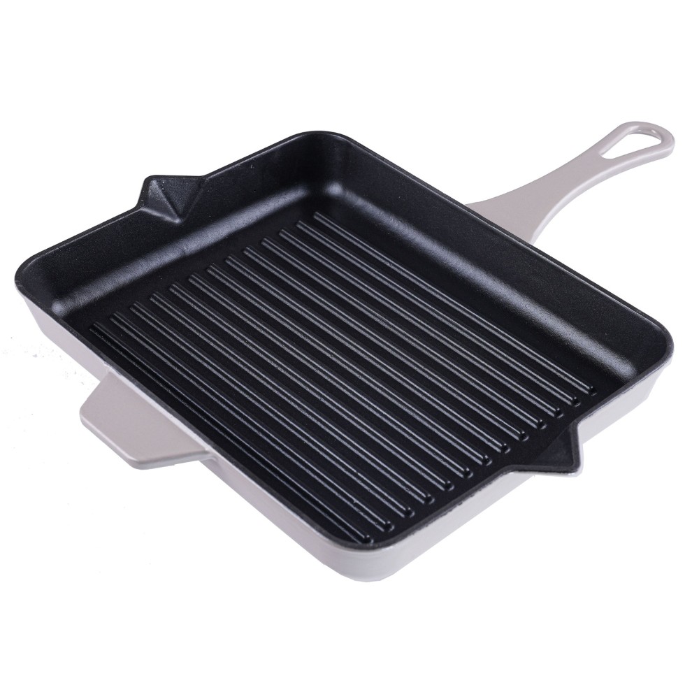 Zománcozott öntöttvas grill serpenyő Hosse, Ivory, 26x32cm | Öntöttvas grill serpenyő | Öntöttvas serpenyő |