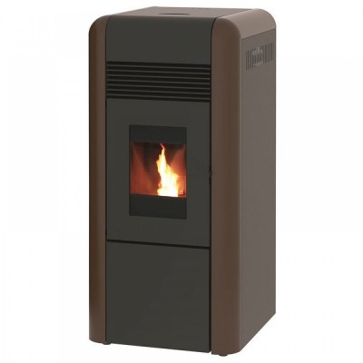 Vízteres pellet kályha Alfa Plam Dino Barna, 17kW - Pellet kályhák