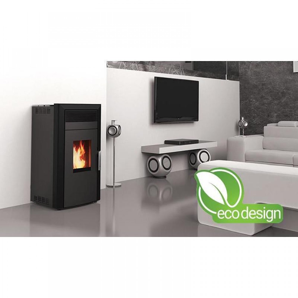 Vízteres pellet kályha Alfa Plam Commo 15 Fekete, 15kW | Vízteres pellet kályhak | Pellet kályhák |
