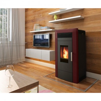 Vízteres pellet kályha Alfa Plam Commo Bordeaux, 22.5kW - Pellet kályhák