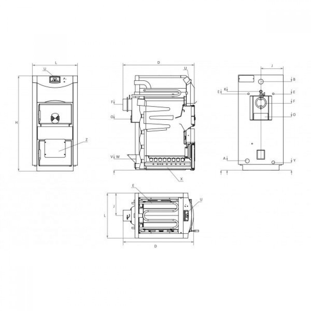 Fatüzelésű kazán BURNiT NWB PRIME 20, 20kW | Fatüzelésű kazánok | Fatüzelésű |