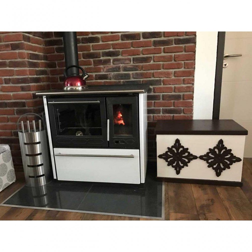 Fatüzelésű tűzhely Plamen 850 Glas N, 8kW | Sütős kandalló | Kályha |
