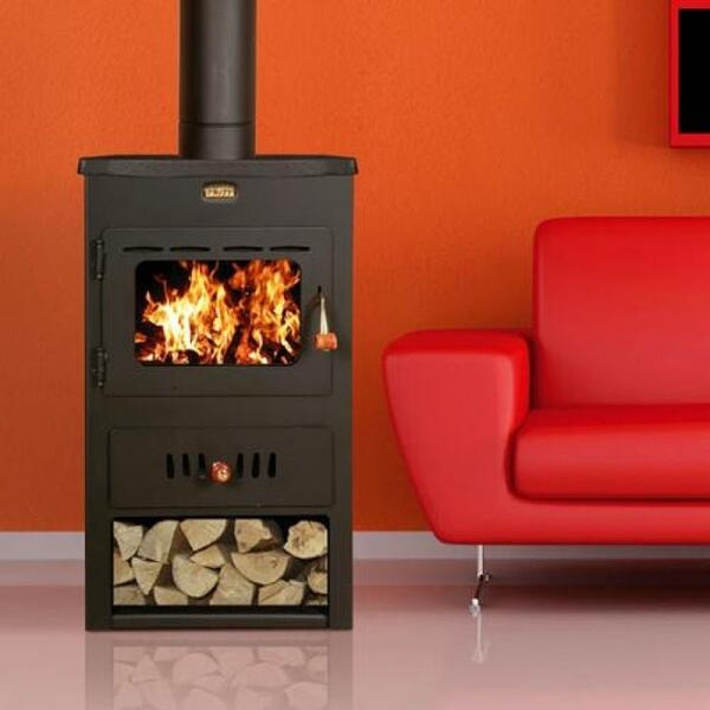 Vízteres kályhá Prity K2 CP W10, öntöttvas felső lemez, 13.3 kW | Vízteres kályhák | Kályhák |