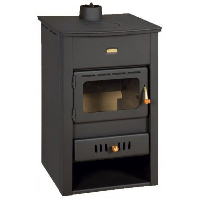 Vízteres kandallókályha Prity K2 CP W10, öntöttvas felső lemez, 13.3 kW - Öntöttvas kályhak