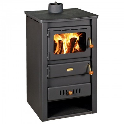 Vízteres kandallókályhaPrity K22 CP W10, öntöttvas felső lemez, 13,3kW - Öntöttvas kályhak