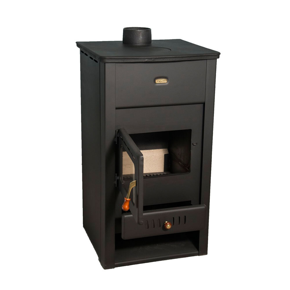 Kályha Prity K2 CP, öntöttvas felső lemez, 10.4kW | Levegős kályhák | Kályhák |