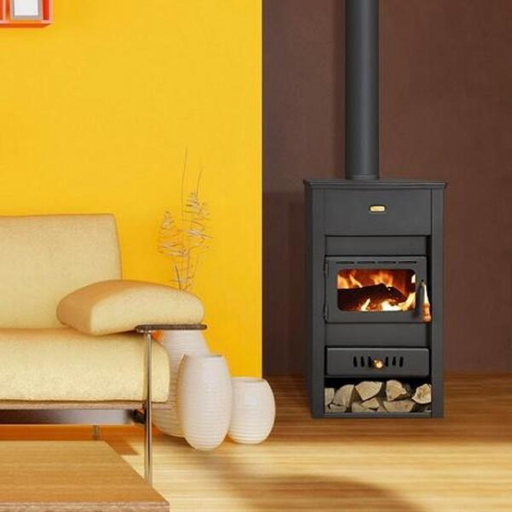 Kályha Prity K2 CP, öntöttvas felső lemez, 10.4kW | Levegős kályhák | Kályhák |