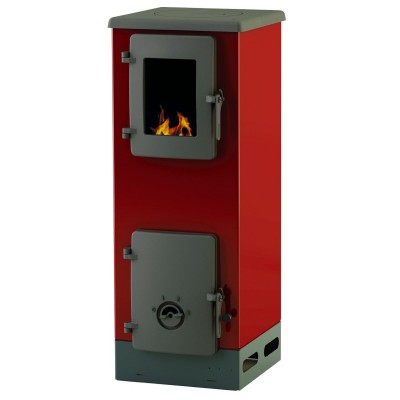 Kályha Alfa Plam Vulkan S, piros, 4kW  - Kályha