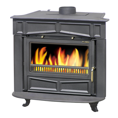 Kályha Plamen Glas Franklin 11kW - Öntöttvas kályhak