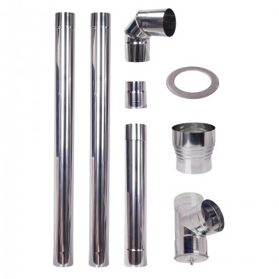 Kéménykészlet pellet kályhához, rozsdamentes acél AISI 304, 80-150mm - Termék összehasonlítása