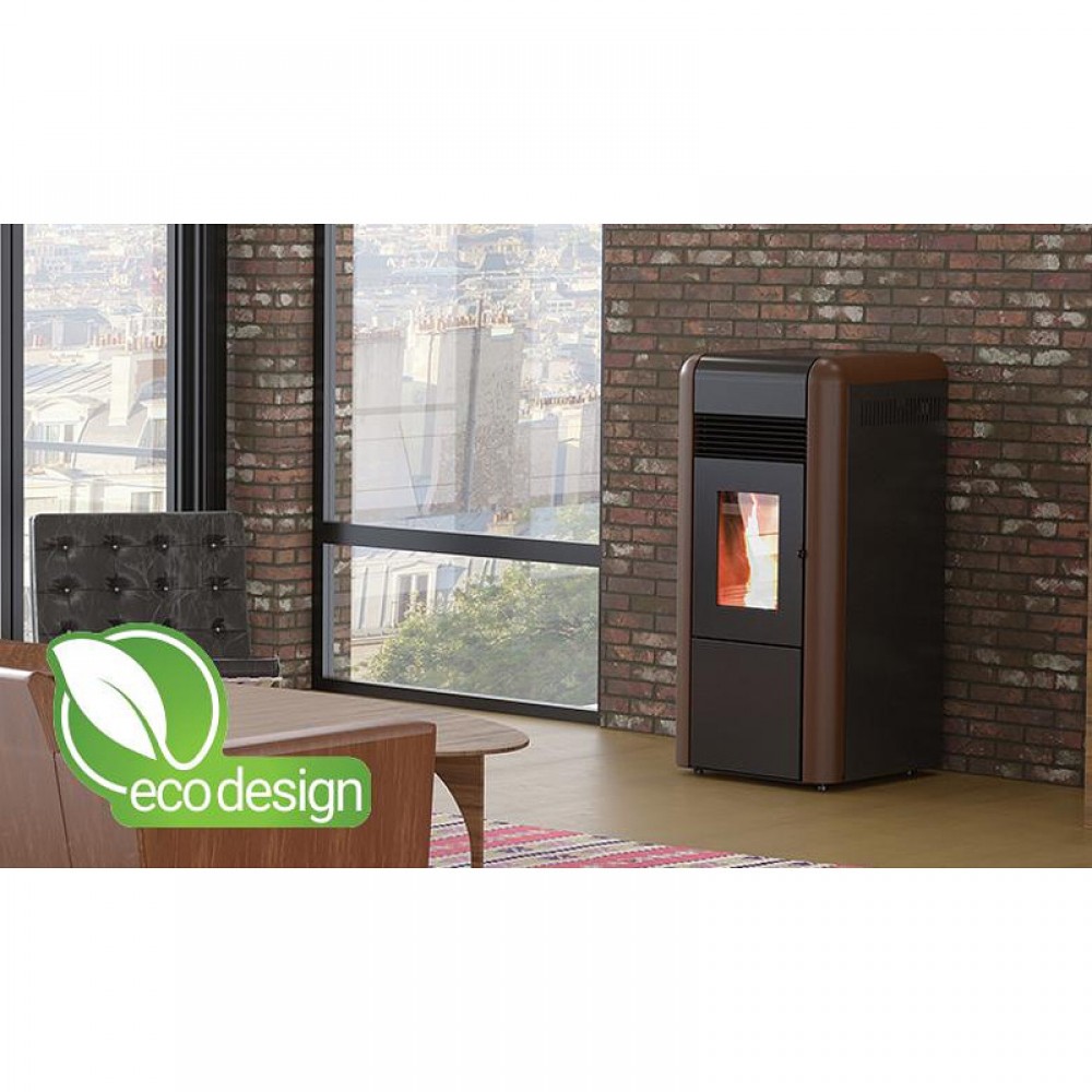 Vízteres pellet kályha Alfa Plam Dino Barna, 17kW | Vízteres pellet kályhak | Pellet kályhák |