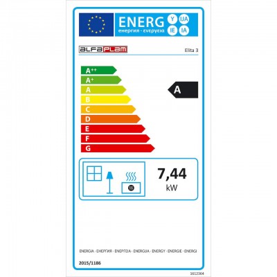 Kályha Alfa Plam Elita 3, antracit, 7kW - Kályha