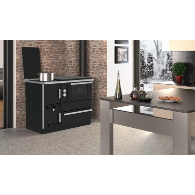Vízteres fatüzelésű tűzhely Alfa Plam Alfa Term 35 Anthracite, 32kW - Vízteres fatüzelésű tűzhelyek