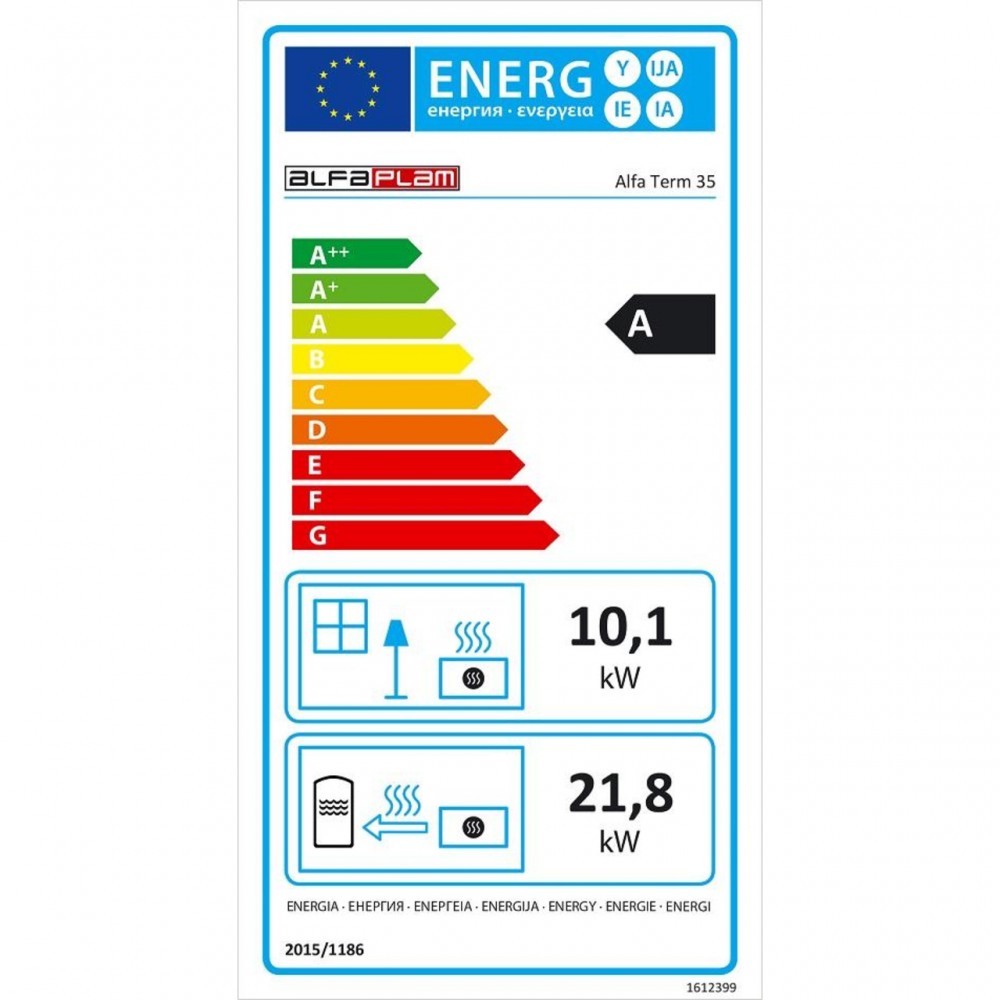 Vízteres fatüzelésű tűzhely Alfa Plam Alfa Term 35, Piros-jobb, 32kW | Fatüzelésű tűzhelyek | Fatüzelésű |
