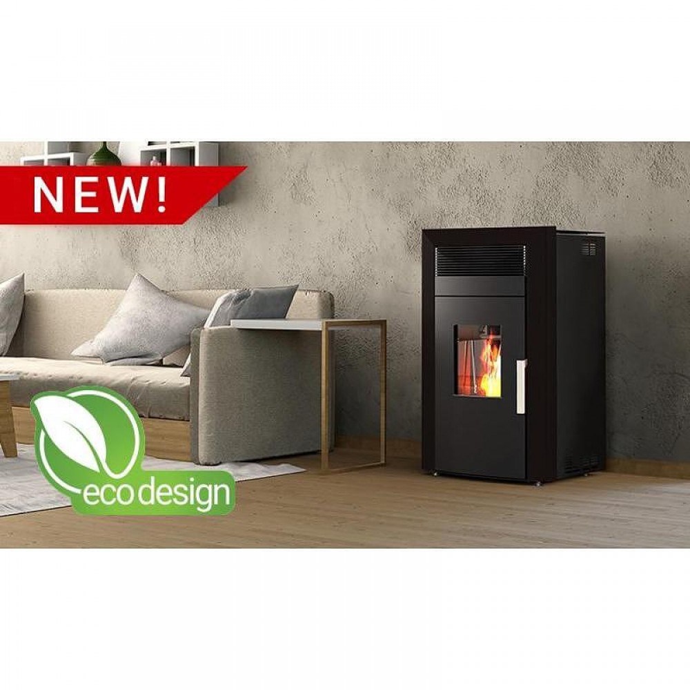 Vízteres pellet kályha Alfa Plam Commo 12 Fekete, 12kW | Vízteres pellet kályhak | Pellet kályhák |
