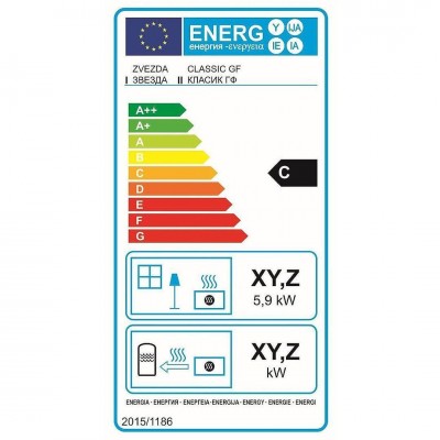 Fatüzelésű tűzhely Zvezda Classic GF Ceramic, 5.9kW - Zvezda