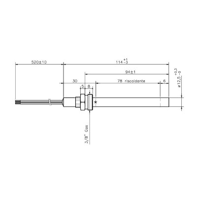 Pellet kályha gyújtó / ellenállás Ecoteck, Ravelli és mások, teljes hossz 114mm, 250W - Termék összehasonlítása