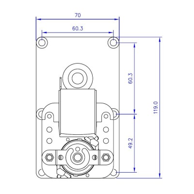 Pellet kályha hajtóműves motor Mellor FB1167, 3 ford./perc pelletkályhához Clam, Ecoteck, Moretti Design, Ravelli és mások - Mellor