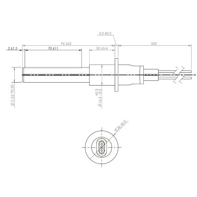 Kerámia pellet kályha gyújtó / ellenállás ETA, Grant Spira, ComfortBilt és mások, teljes hossz 107mm, 260W - Termék összehasonlítása