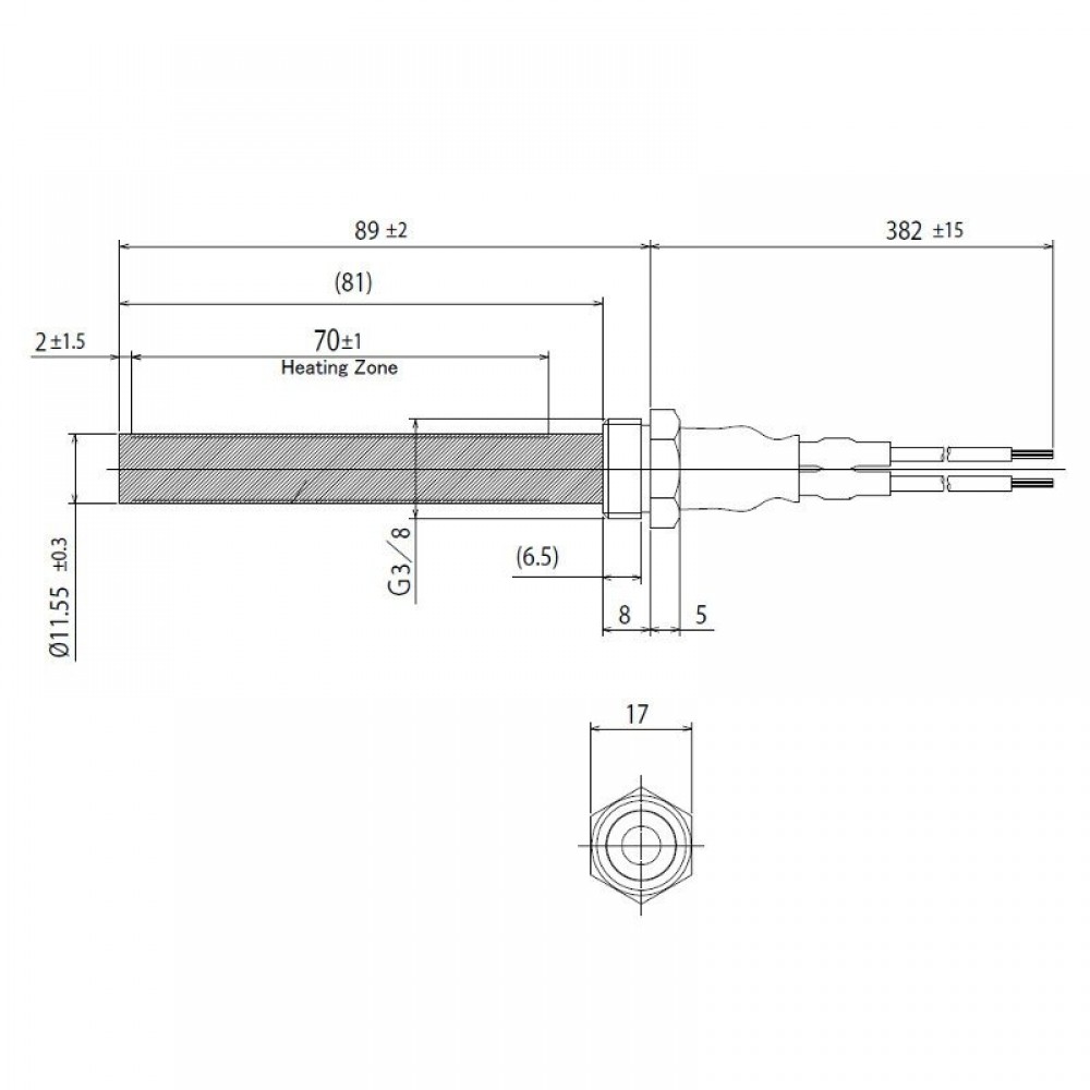 Kerámia pellet kályha gyújtó / ellenállás La Nordica, Ecoteck, Karmek One, Ravelli és mások, teljes hossz 94mm, 300W | Pellet kályha gyújtók / ellenállások | Pellet kályha alkatrészek |