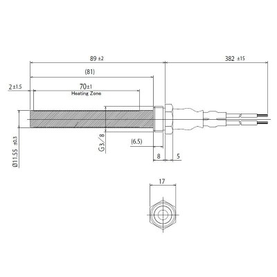 Kerámia pellet kályha gyújtó / ellenállás La Nordica, Ecoteck, Karmek One, Ravelli és mások, teljes hossz 94mm, 300W - Termék összehasonlítása