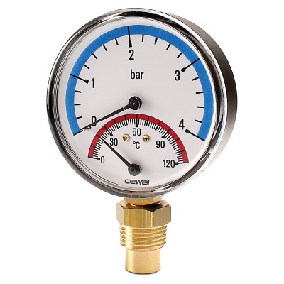Axial thermomanometer Cewal, Bottom connection - Központi fűtés