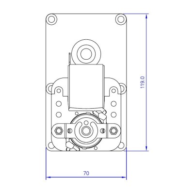 Pellet kályha hajtóműves motor Mellor FB1218 pellet kályhához Alfa Plam, Arce, Clementi, Enviro, Vescovi, Pasqualicchio, 3RPM - Mellor