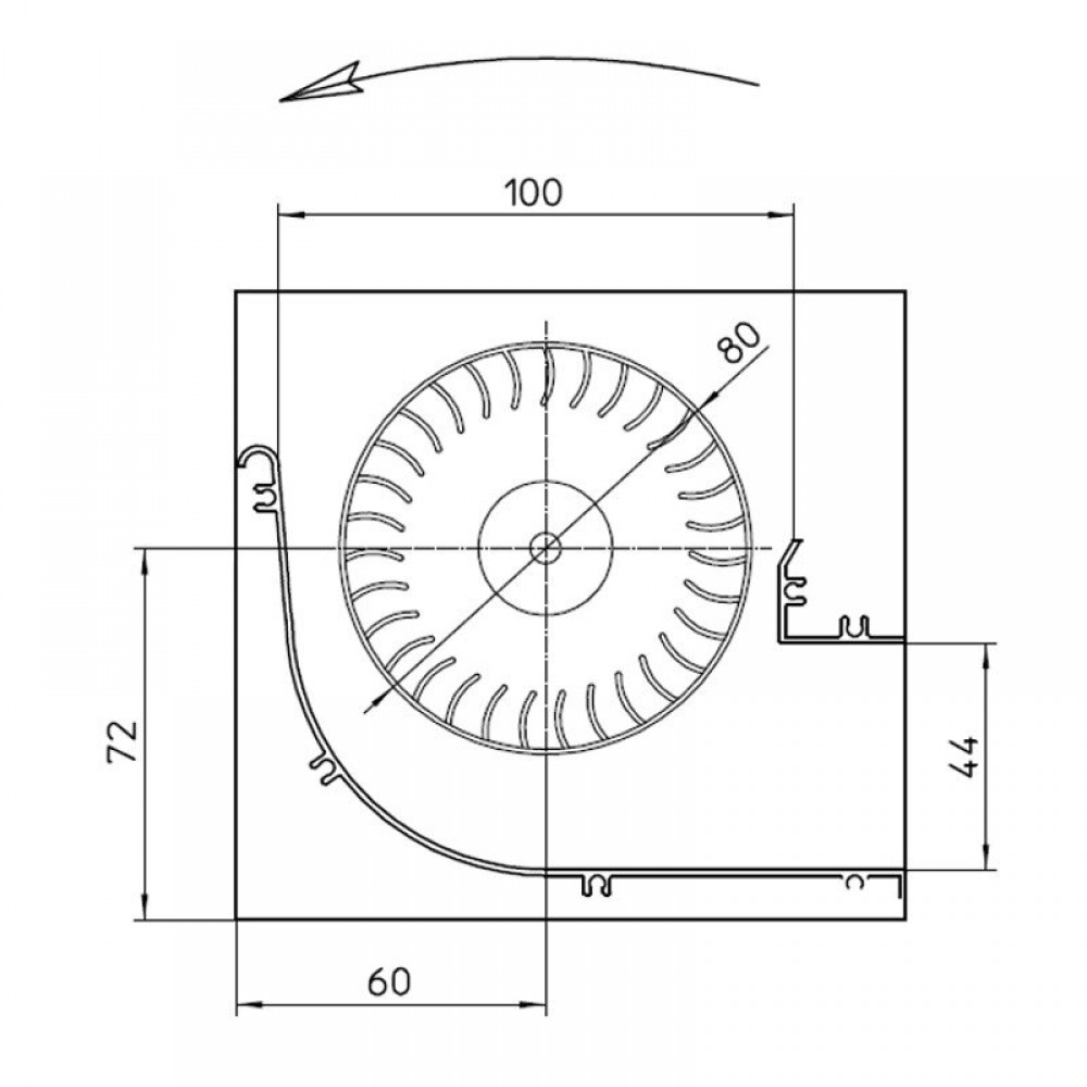 Fergas tangenciális ventilátor Cadel és egyéb pellet kályhákhoz, Ø80 mm átmérővel, 305 m³/h áramlással | Fúvók és ventilátorok | Pellet kályha alkatrészek |